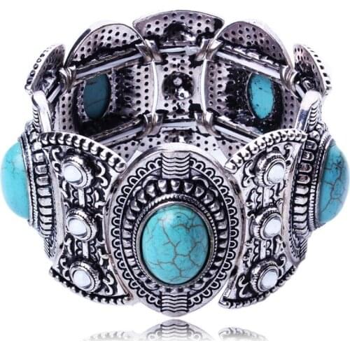 Hot style high quality fashion personality with a vintage antique silver bangle