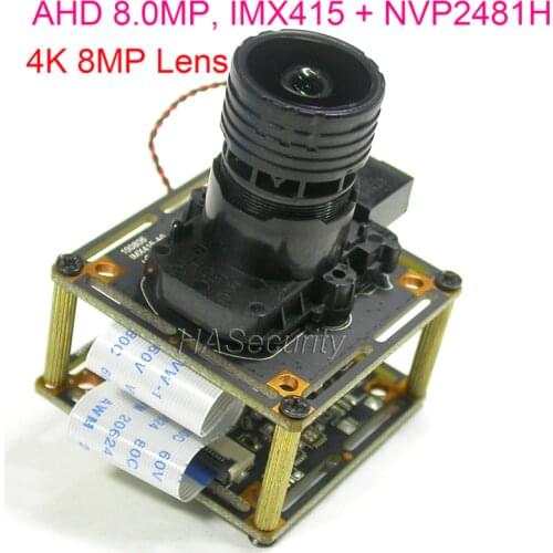 8MP AHD-8.0MP @ 15fps , 1/2.8" Sony IMX415 CMOS image sensor + NVP2481 CCTV camera module PCB board +OSD cable +M16 Lens