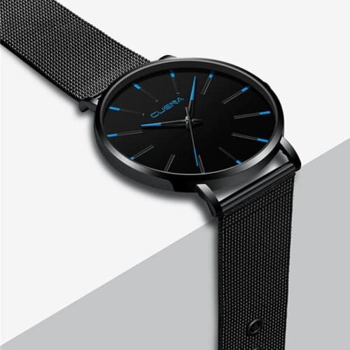 CUENA Watch Men Masculine Relogio Luxury Reloj Hombre Quartz Watches Stainless Steel Dial Casual Wristwatch reloj hombre saati