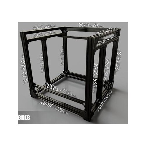 BLV mgn Cube Frame kit & Hardware Kit For DIY CR10 3D Printer Z height 365MM