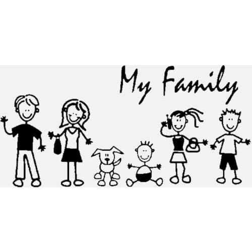 Dawasaru Family Car Sticker My Mom Kid Baby Cat Dog Pet Waterproof Decal Laptop Truck Motorcycle Auto Accessories PVC,20cm*9cm