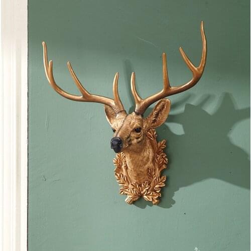 Wall Shelves Decorative Nordic Style Resin Deer Head Crafts Decorations for Living Room Badroom Accessories Wall Hanging Decor