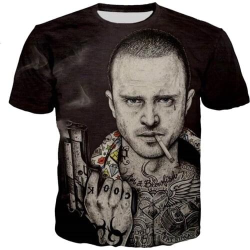 Oversized New Fashion Cool 3D TV Series Breaking Bad Printing For Men And Women T-shirt Casual Hip Hop Streetwear Tee Tops