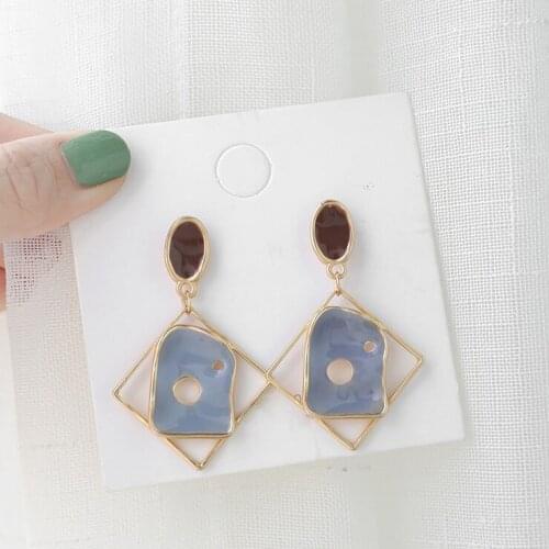 Charm Drop Earrings for Women Geometric Fashion Statement Earrings boucle d'oreille femme 2020 oorbellen hanging Earring Jewelry
