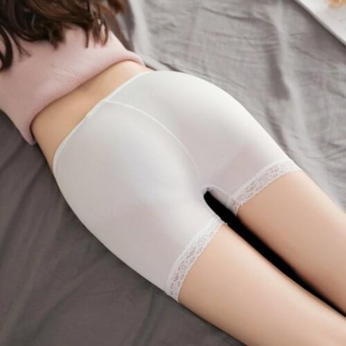 Sexy Lace Women Soft Cotton Seamless Safety Shorts Pants Hot Summer Under Skirt Shorts Modal Ice Silk Breathable Short Tights