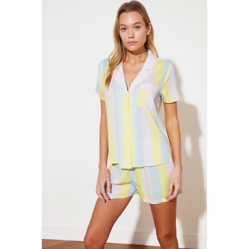 Trendyol Striped Woven Pajamas set THMSS21PT0599
