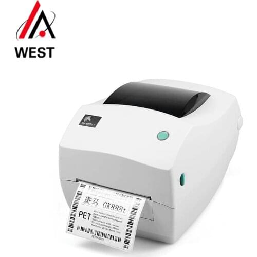Original and new zebra GK888T bar code printer express mail logistics warehouse address printing free shipping