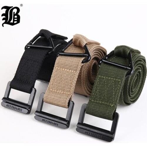 [FLB] Camouflage Military Equipment Tactical Belt Men Combat Knock Off Army Belt Nylon Heavy Duty Paintball Waist Belt FP091
