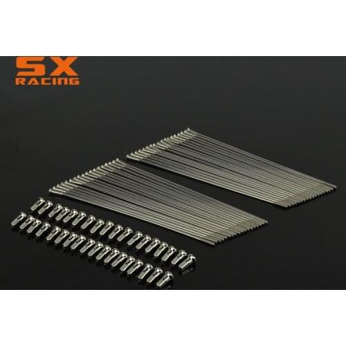 Motorcycle Dirt Bike 19" 36PCS Stainless Steel Rear Wheel Spokes Nipples For YAMAHA YZ125 YZ250 YZ250F YZ450F WR250F WR450F