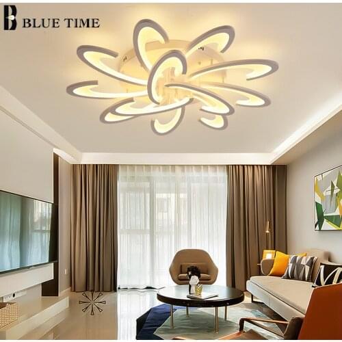 New Arrival Modern Led Ceiling Light For Living room Bedroom Dining room Parlor Indoor Black White Metal Ceiling Lamp Luminaries