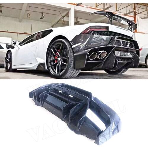 Carbon Fiber Rear Lip Diffuser Spoiler for Lamborghini Huracan LP610 Rear Bumper Spoiler Car Styling Back Diffuser 2014 - 2019