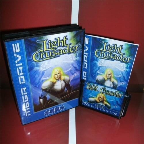 Light Crusader EU Cover with box and manual For Sega Megadrive Genesis Video Game Console 16 bit card