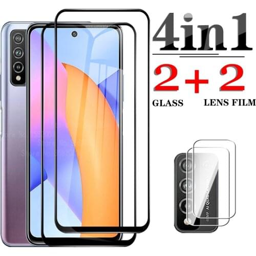 4in1 Protective Glass For Huawei honor 10x lite 10 9 c 8 a 20 s 30 i 9x lite Camera Screen Protector 20 pro 8x max 9a Glass Film
