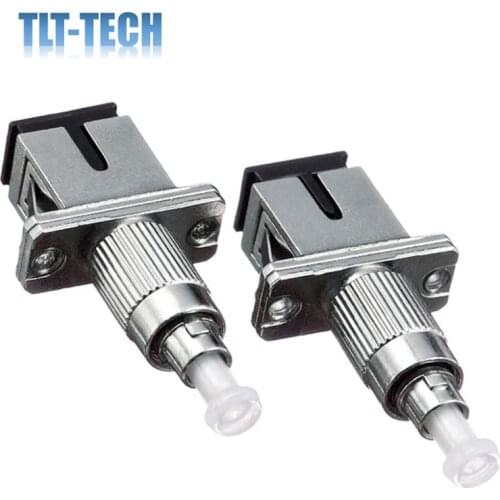 2 Pieces/Pack Optical Fiber Adapter Connector FC/UPC Male to SC/UPC Female Hybrid Single Mode 9/125um