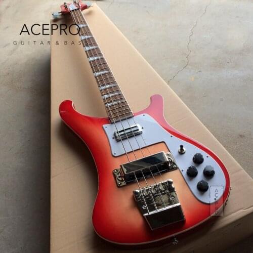 4003 Cherry sunburst Color Electric Bass guitar Chrome Hardware 22 Frets, 4 string Electric Bass, White Pickguard