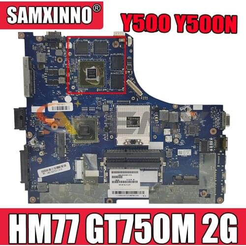 Akemy For Lenovo Y500 Y500N Laptop Motherboard QIQY6 NM-A142 PGA989 HM77 DDR3 GPU GT750M 2GB 100% Test Work
