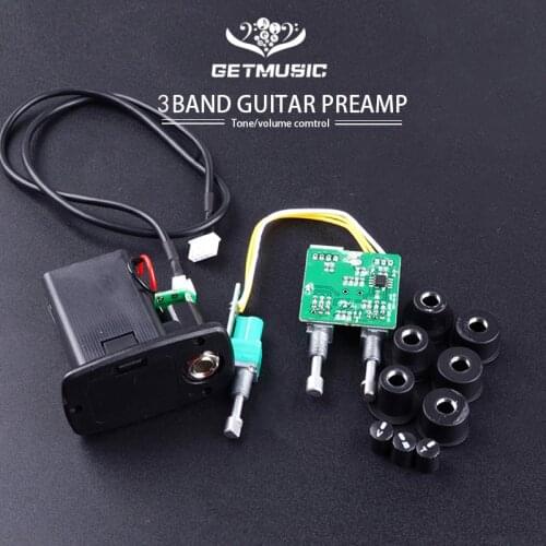 3 Band Acoustic Classical Guitar Equalizer Guitarra EQ Preamp Concise Bass Tone Volume adjustable Violao Pickup Drop Shipping
