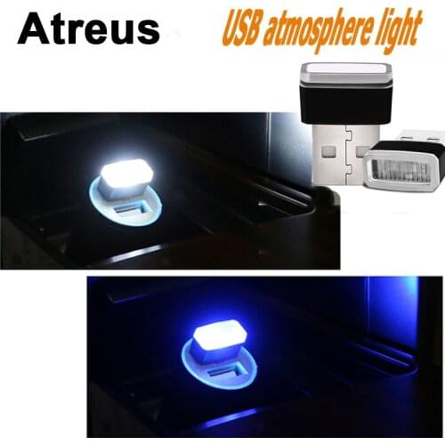 Atreus For Mitsubishi ASX Suzuki Subaru Acura Jeep Renegade Fiat 500 Hyundai Solaris Car USB Atmosphere LED Lamp Light Styling