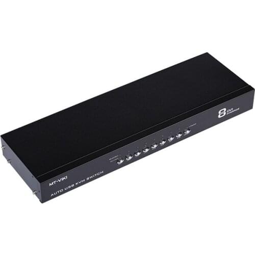 8 Port AUTO DVI KVM Switch with Audio, USB Mouse & Keyboard, Auto Hotkey Switch 4 PC 1 Monitors