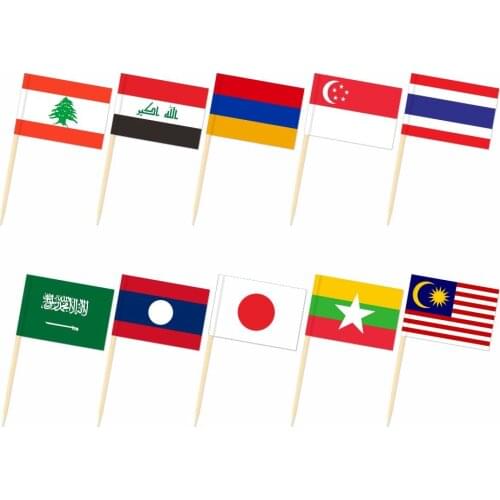 Asia Laos Japan Toothpick Flag Thailand 3.5X2.5CM Cake Topper Party Cupcake Wedding Lovely Baking Dessert Decorations