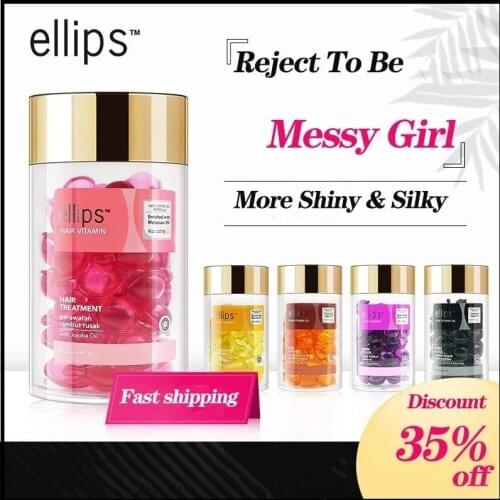 ELLIPS Hair Vitamin Keratin Complex Hair Care Treatments Essential Oil Capsule Indonesia Hair Jojoba Oil Smoothing Silky Repair