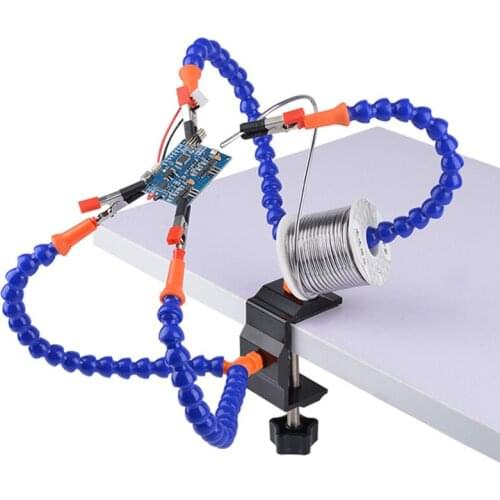 Third Helping Hands Tool Flexible 3/4 Arms Soldering PCB Holder Desk Clamp Soldering Holder