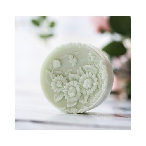 PRZY Silicone Mold Flower Soap Handmade DIY Handmade Mold Soap Making Moulds Resin Clay Molds Sunflower Bee Silicone
