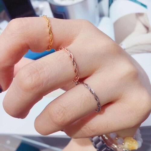 MANGOSKY Exquisite Twisted Tail Rings for Women Fashion Adjustable