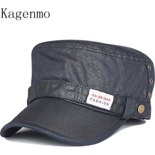 Kagenmo Men's Leather Baseball Caps