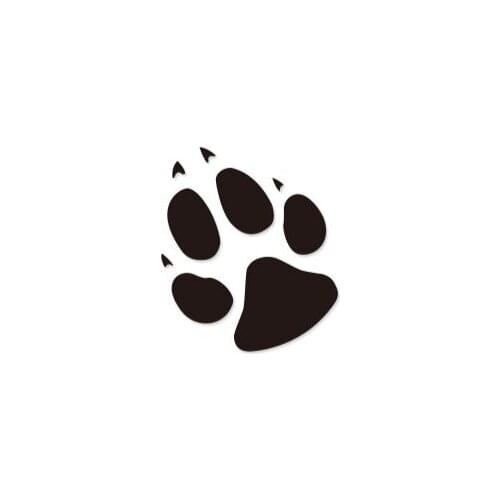 Creative Fine Wolf Claw Footprint Car Sticker Window Vinyl Reflective Windshield Decal Auto Motorcycle for Styling KK 7*5.5cm