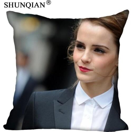 Emma Watson Pillowcase Square Zippered Home Decorative Pillow Cover Wedding Custom Gift For Two Sides Printed