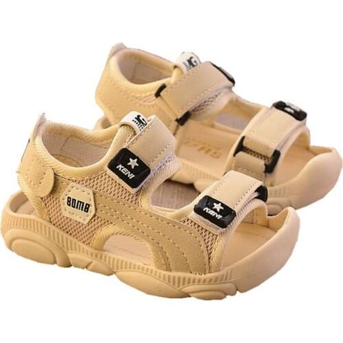 2021 Summer Series Boys Soft-soled Non-slip Shoes Childrens Baotou Beach Sandals Baby Casual Fashion Toddler Anti-kick Shoes