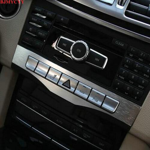 BJMYCYY Metal decorative frame of car central control function button for Mercedes Benz E E260L E320L Class