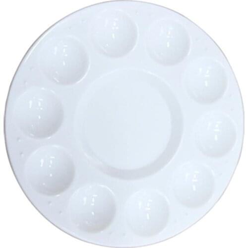 Color Palette 10-Hole Round Plastic Tray Palette Color Mixer Painting Supplies
