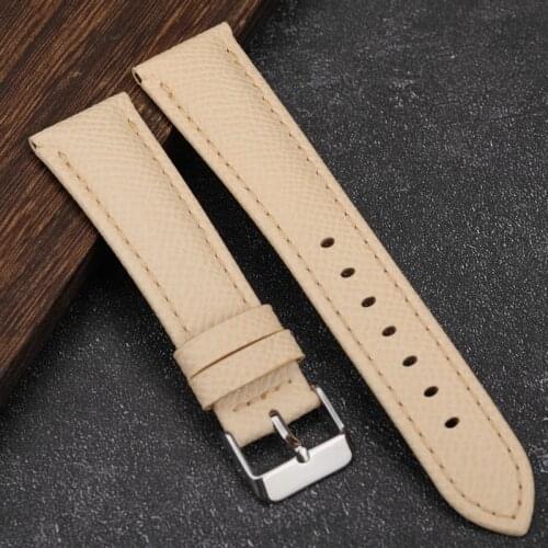 Handmade Light-Colored Lather Watchband With Palm Pattern, 20 21 22MM Vntage Mens Bracelet, Italian Top layer Cowhide