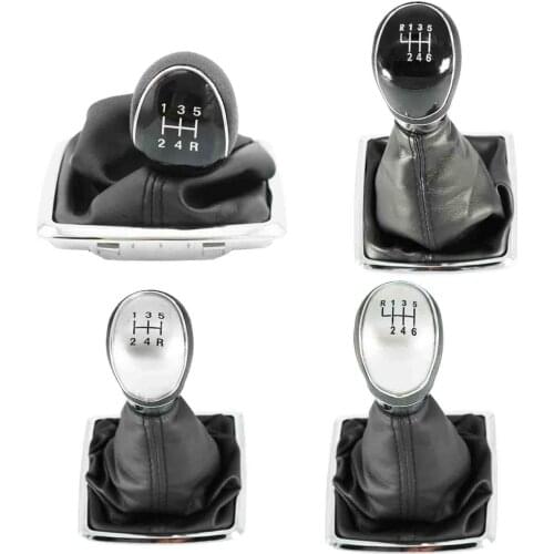 Silver Black Gear Shift Knob 5 Gear 6 Speed Manual For Ford Focus 2 MK2 FL MK3 MK4 MK7 MONDEO KUGA GALAXY FIESTA