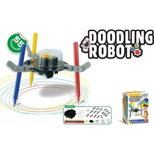 Students DIY Toy Set Science and Education Creative Power Machine Series Graffiti Robot Painting Children Scientific Stem Toys