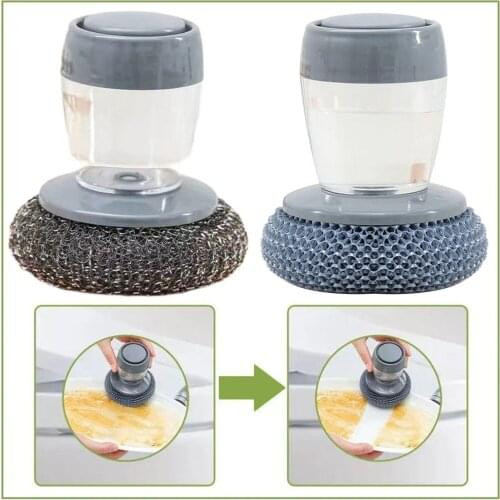 Convenient Automatic Liquid Adding Pot Washing Brush Simple Operation Humanized Design Convenient Liquid Outlet No Slag