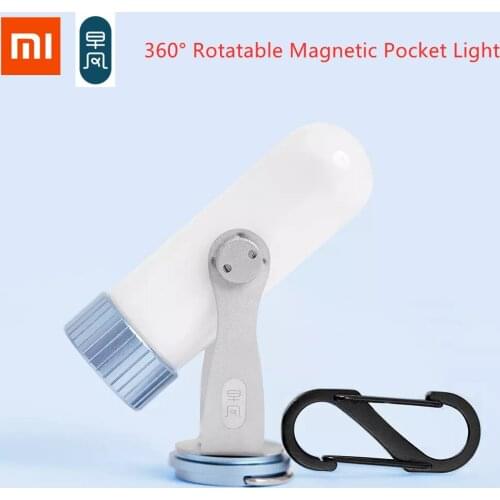 Xiaomi Zaofeng Night Light Outdoor 360° Rotating Ultralight Magnetic Pocket Lamp Portable Camping Light Highlight Waterproof