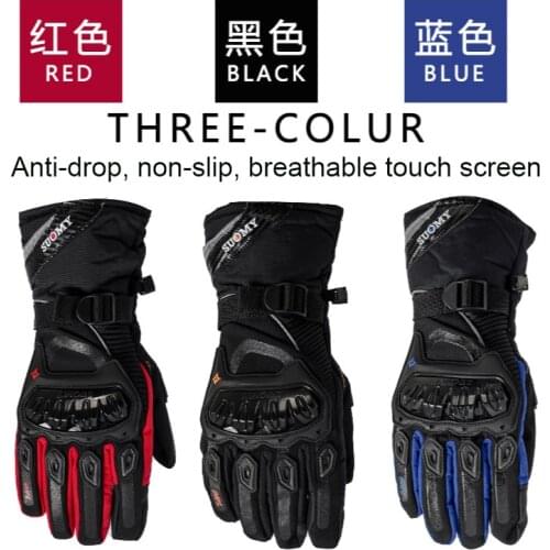 Uniex waterproof and warm winter riding gloves motorcycle rider anti-fall off-road thickened long gloves for men and Women