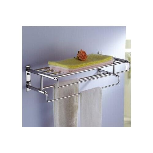 The bathroom toilet bath towel rack shelf stainless steel towel rack