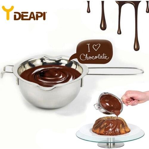 YDEAPI 304 Doble Stainless Steel Universal Boiler Insert Chocolate Fondant Caramel Melt Bowl Butter Pot Pan Baking Cheese Heatin