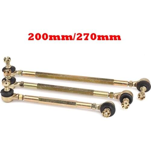 1pair 200MM-250MM M10 Steering Shaft Tie Rod with Tie Rod Ball Joint for 4 wheel kart modification ATV Quad 50cc-250cc M10