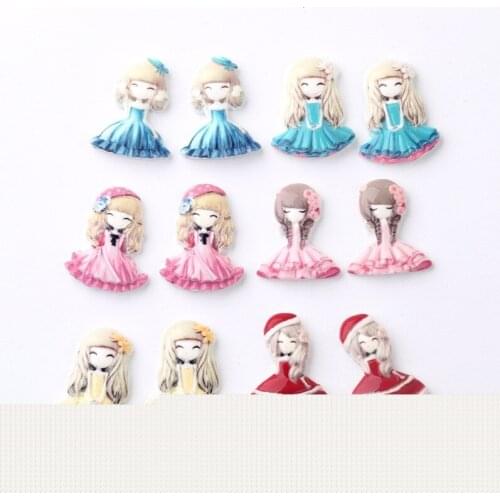 10pcs/lot Cute Princess cartoon flatback DIY hair bow accessories shower decoration Center Crafts