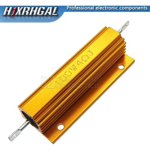 100W Aluminum Power Metal Shell Case Wirewound Resistor 0.01 ~ 100K 0.05 0.1 0.5 1 2 4 6 8 10 20 100 150 200 300 500 1K 10K ohm