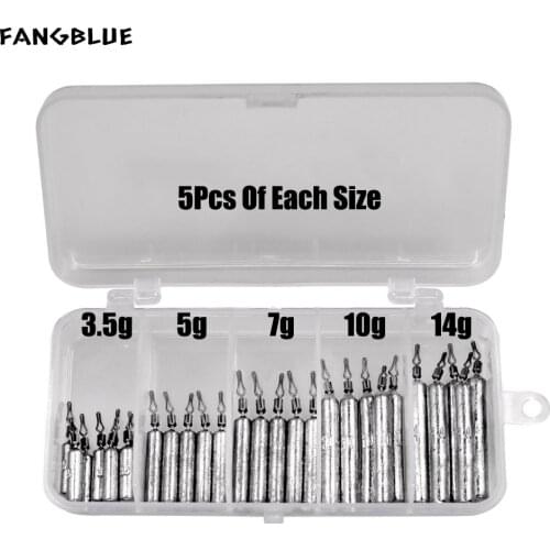 25Pcs/Box Drop Shot Fishing Sinkers 3.5g/5g/7g/10g/14g Bullet Weight Fast Sinking Pike Carp Fishing Tackles 2021