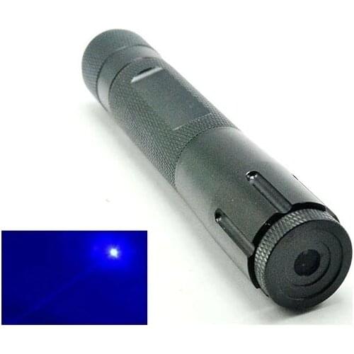 445nm 450nm Blue Waterproof Focusable Laser Pointer LED Flashlight Torch 450-100