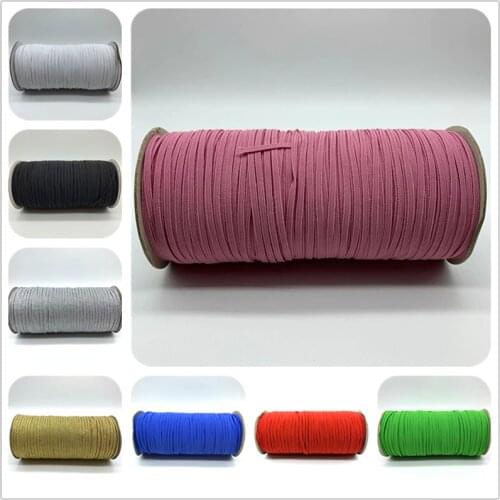 5yards/lot 3mm Sewing Elastic Band Colourful High Elastic Fiat Rubber Band Waist Band Stretch Rope Elastic Ribbon