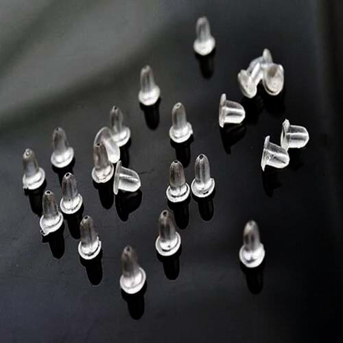 500pcs/lot 4*4mm Earring Back Stoppers Plastic Ear Plugs Fit for Women Earrings for Jewelry Making CN-FRB014