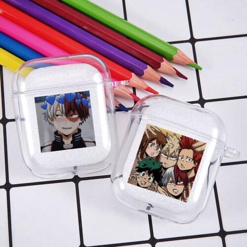 Lovely My Hero Academia Characters Earphone Case for Airpods 2 1 Wireless Earphone Cover Anime Deku Bakugou Boku No Hero Cover